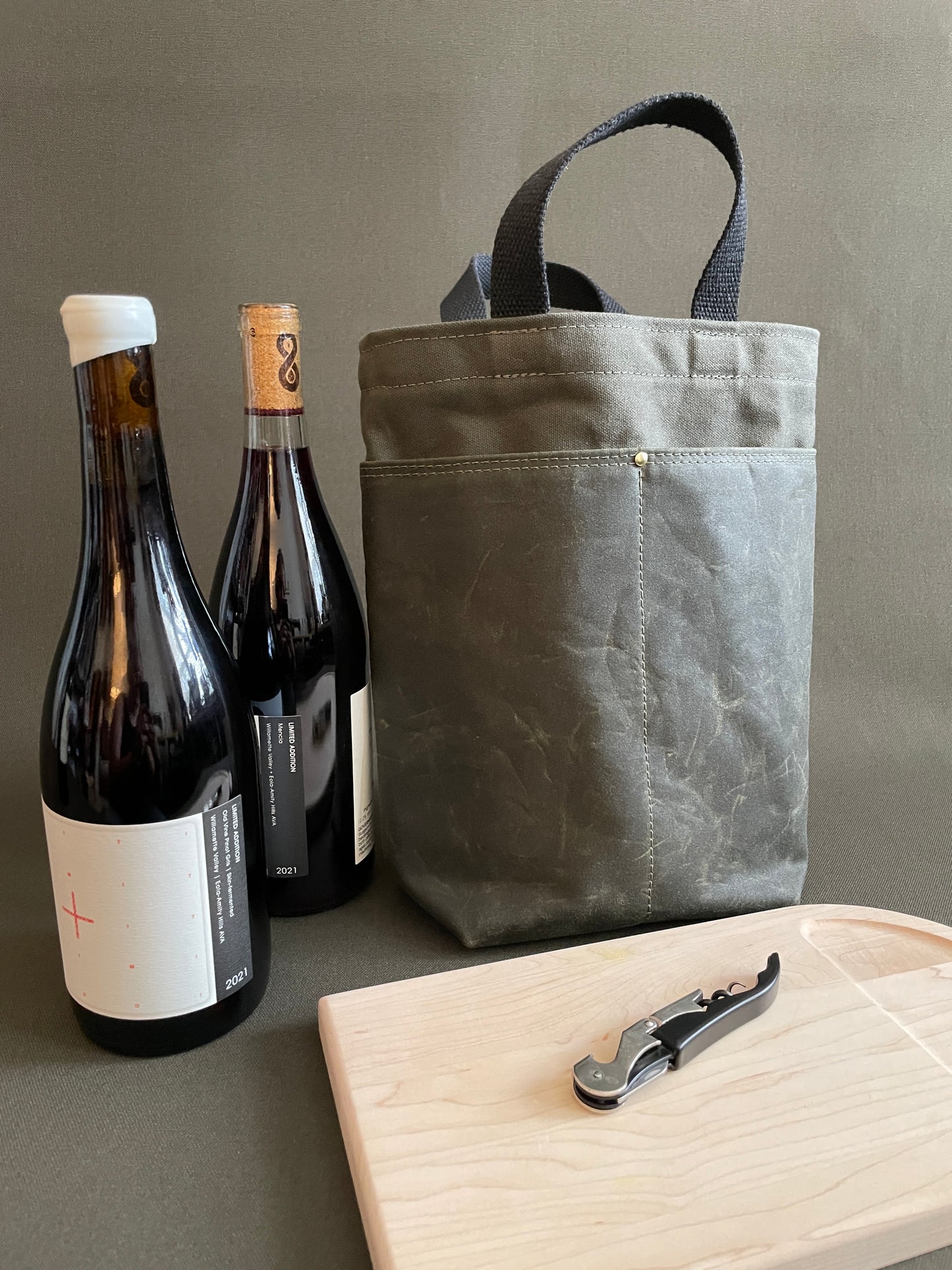 Bottle Tote featuring Halley Stevensons Waxed Canvas